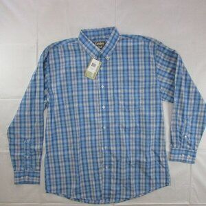 Cowboy Legend Men's XL Long Sleeve Blue Plaid Button Up Shirt